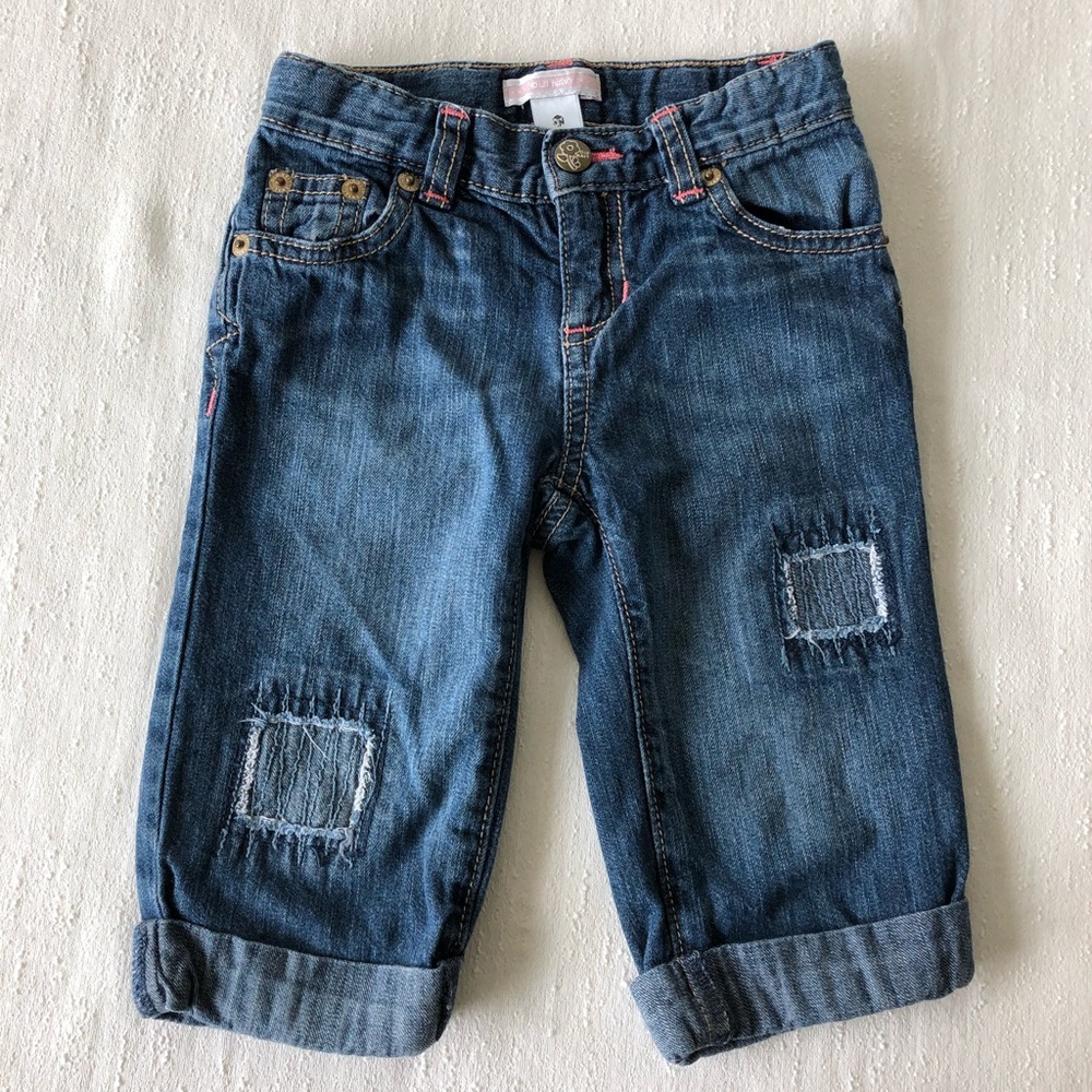 Old Navy Cuffed Capri Denim Shorts Size 2T